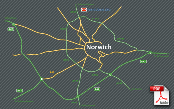 Click on the map to download directions to R&S Budds Ltd